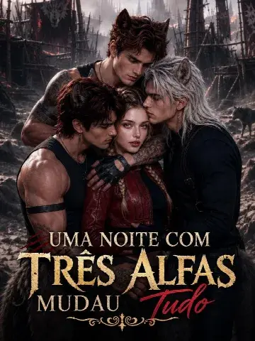 Capa de Uma Noite com Três Alfas Mudau Tudo